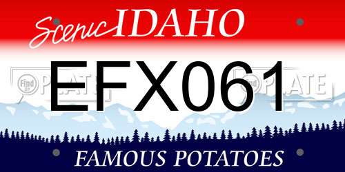 EFX061 Idaho License Plate