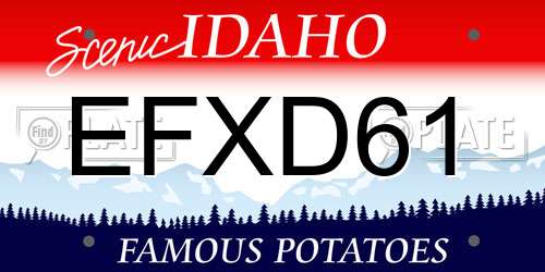 EFXD61 Idaho License Plate