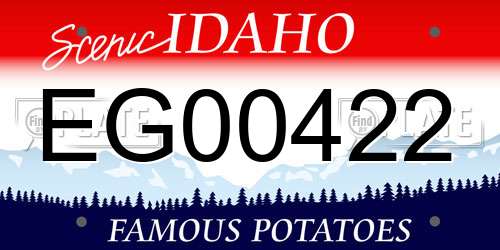 EG00422 Idaho License Plate
