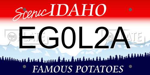 EG0L2A Idaho License Plate