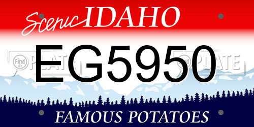 EG5950 Idaho License Plate