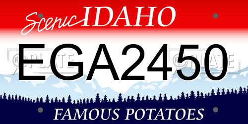EGA2450 Idaho License Plate