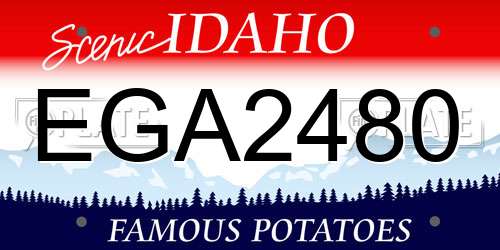 EGA2480 Idaho License Plate