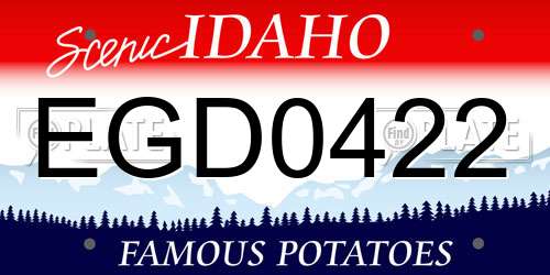 EGD0422 Idaho License Plate