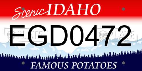 EGD0472 Idaho License Plate