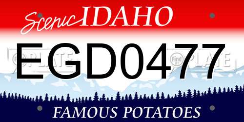 EGD0477 Idaho License Plate