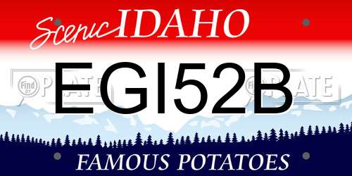 EGI52B Idaho License Plate