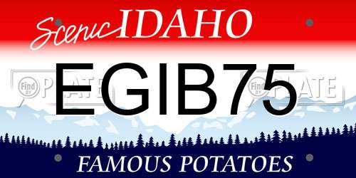 EGIB75 Idaho License Plate