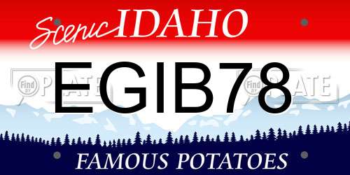 EGIB78 Idaho License Plate