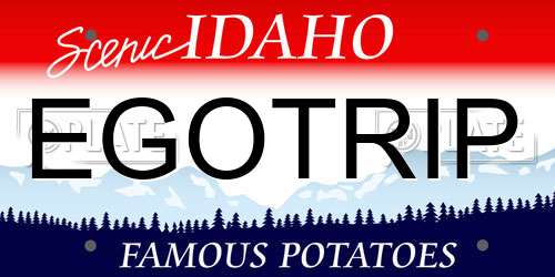 EGOTRIP Idaho License Plate