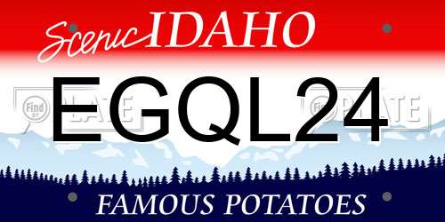 EGQL24 Idaho License Plate