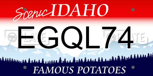 EGQL74 Idaho License Plate