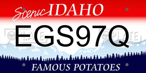 EGS97Q Idaho License Plate