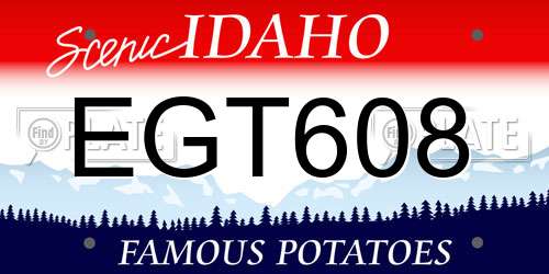 EGT608 Idaho License Plate