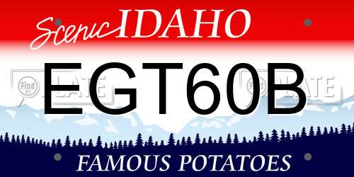 EGT60B Idaho License Plate