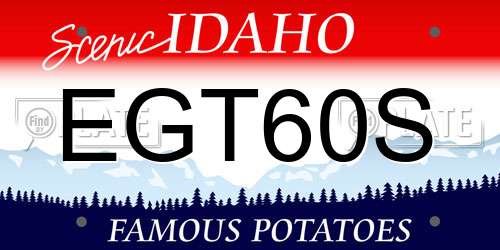 EGT60S Idaho License Plate
