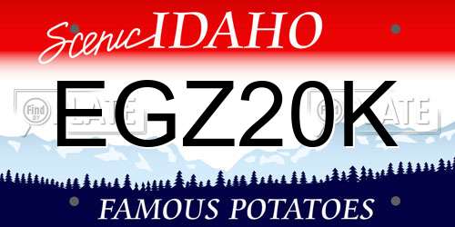 EGZ20K Idaho License Plate