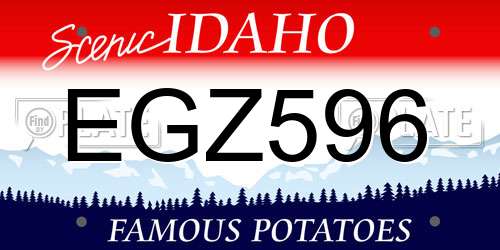 EGZ596 Idaho License Plate