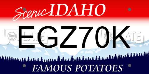 EGZ70K Idaho License Plate