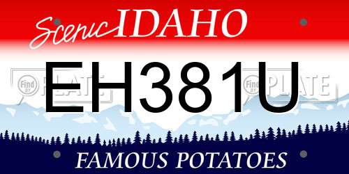 EH381U Idaho License Plate