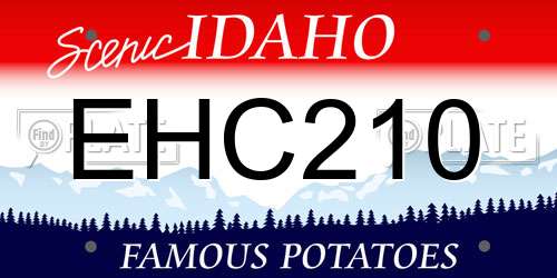 EHC210 Idaho License Plate
