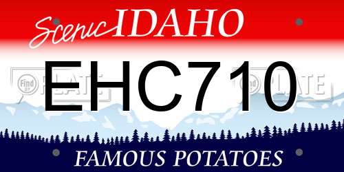EHC710 Idaho License Plate