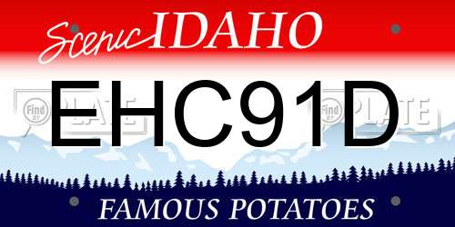 EHC91D Idaho License Plate