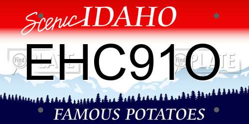 EHC91O Idaho License Plate