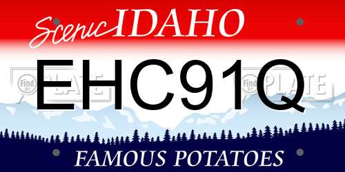 EHC91Q Idaho License Plate