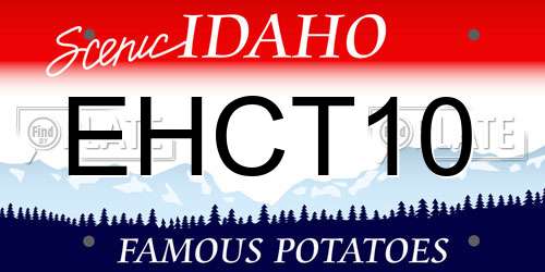 EHCT10 Idaho License Plate