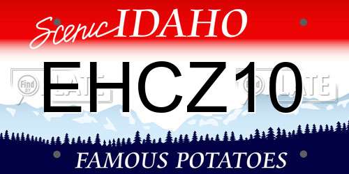 EHCZ10 Idaho License Plate