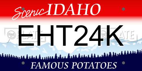 EHT24K Idaho License Plate