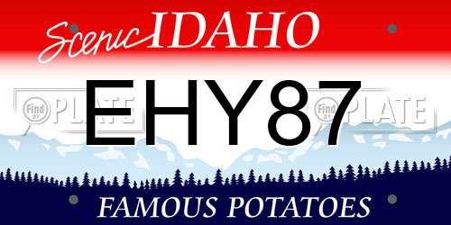 EHY87 Idaho License Plate