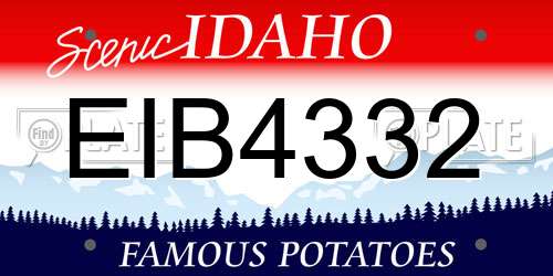 EIB4332 Idaho License Plate