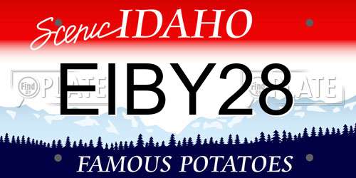 EIBY28 Idaho License Plate