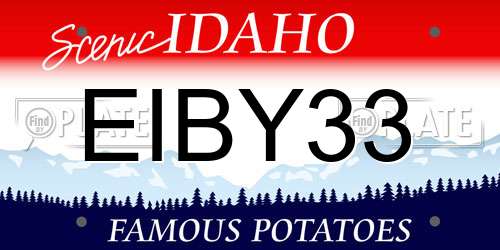 EIBY33 Idaho License Plate
