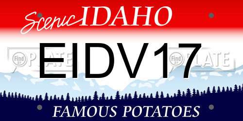 EIDV17 Idaho License Plate