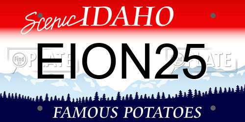 EION25 Idaho License Plate