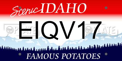EIQV17 Idaho License Plate