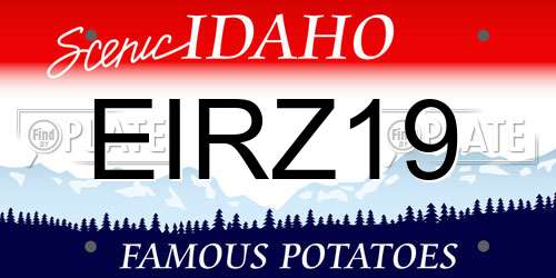 EIRZ19 Idaho License Plate