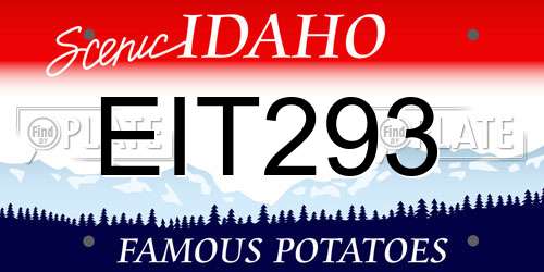 EIT293 Idaho License Plate