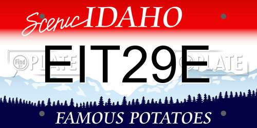EIT29E Idaho License Plate