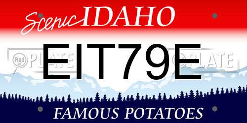 EIT79E Idaho License Plate