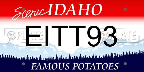 EITT93 Idaho License Plate