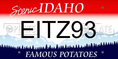 EITZ93 Idaho License Plate