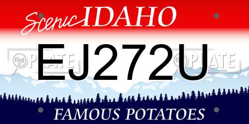 EJ272U Idaho License Plate