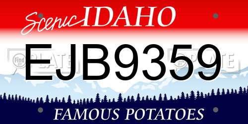 EJB9359 Idaho License Plate
