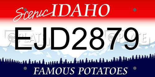 EJD2879 Idaho License Plate