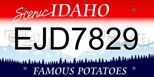 EJD7829 Idaho License Plate