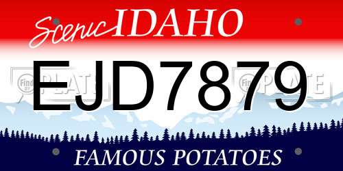 EJD7879 Idaho License Plate